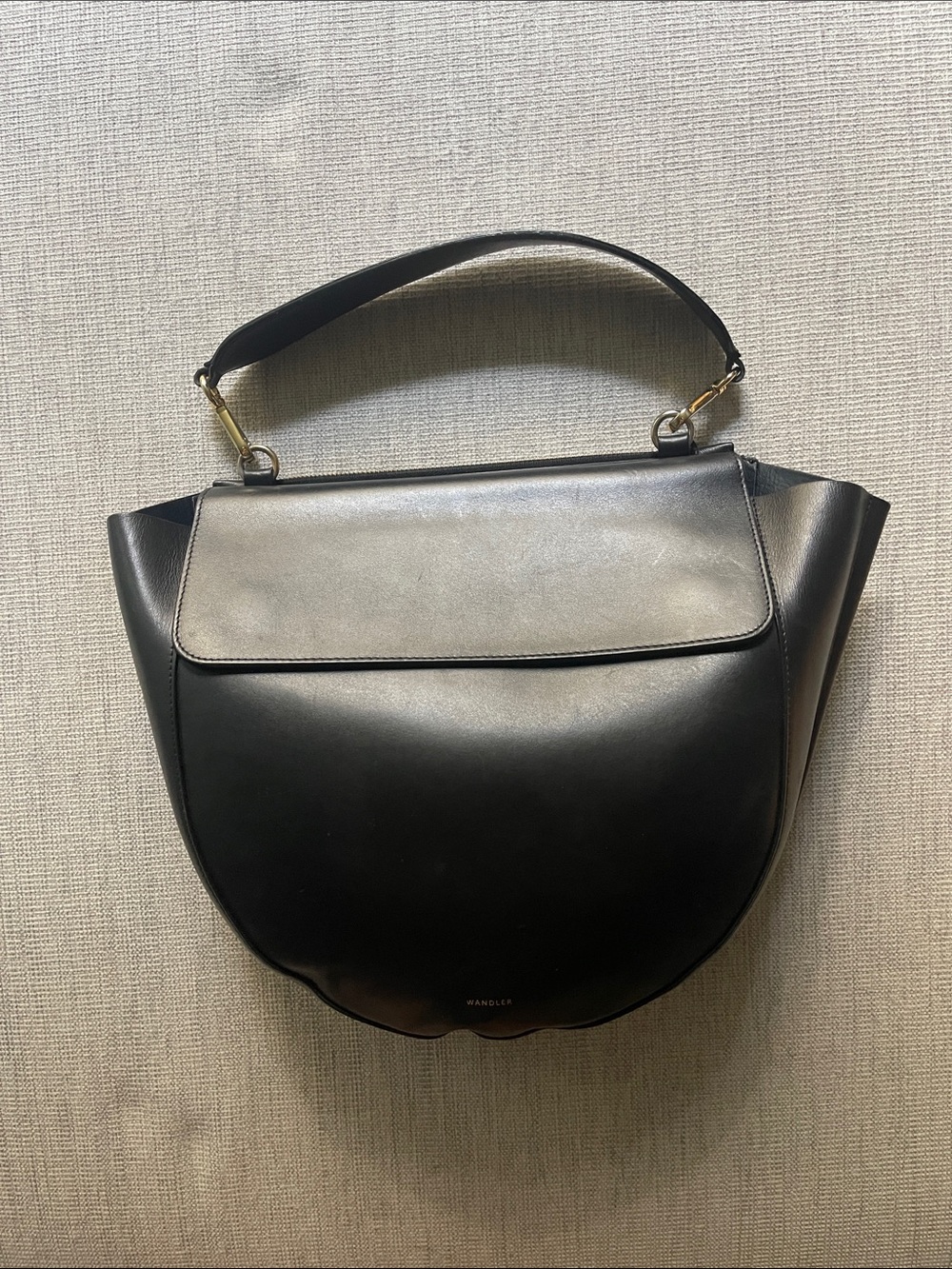 Wandler Black Leather Hortensia medium